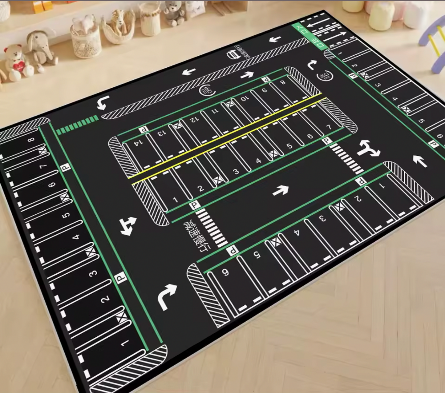 Parking Display Playmat for Die-Cast Cars